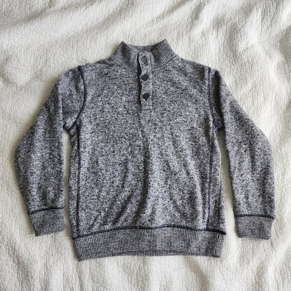 Gymboree 3 Button Knit Sweater Long Sleeve Boy Size M 7-8